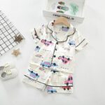 Pyjama en Satin pour enfant avec short_35