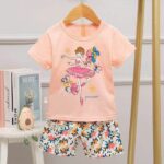 Pyjama en polyester à dessin avec short pour enfant_16