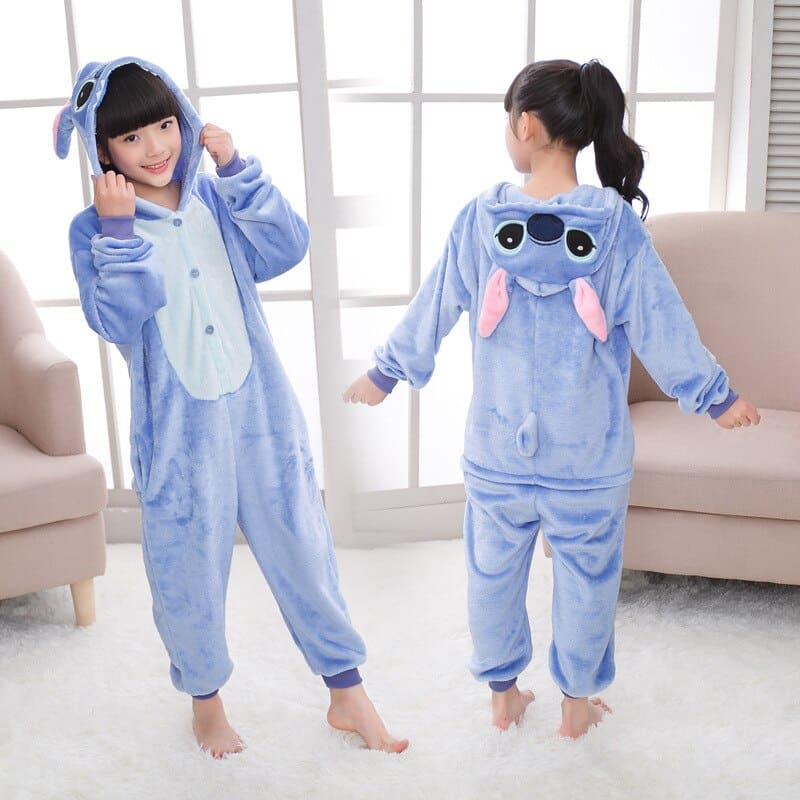 Pyjama enfant Kigurumi en polyester pour garçon Stitch 95-105CM