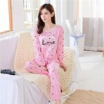 Pyjama fin pour ado en coton pour femme à imprimé_8