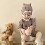 Pyjama mignon pour bébé à motif ours en coton_8