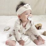 Pyjama mignon pour bébé à motif ours en coton_9