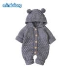 Pyjama mignon tricoté en coton avec capuche pour enfant_10