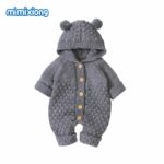 Pyjama mignon tricoté en coton avec capuche pour enfant_7