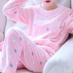 Pyjama polaire en velours pour femme_12