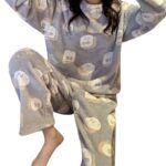 Pyjama polaire en velours pour femme_26