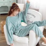 Pyjama polaire en velours pour femme_28