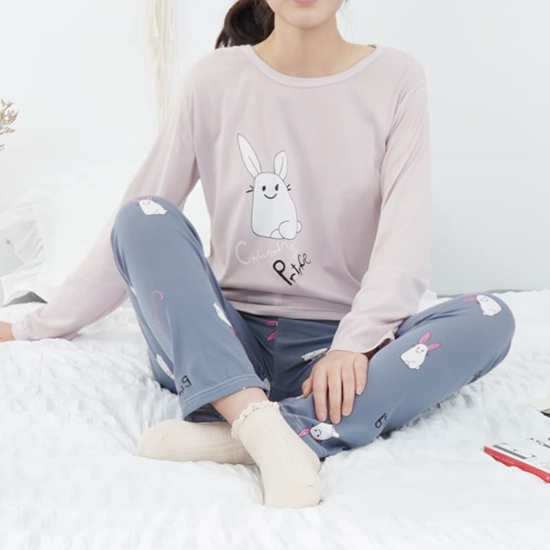 Pyjama pour ado à motif dessin animé en coton_1