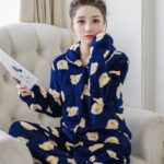 Pyjama pour adolescente avec poche en velours de corail_31