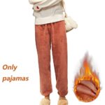 Pyjama pour femme épais et chaud en flanelle_12