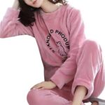 Pyjama pour femme épais et chaud en flanelle_6