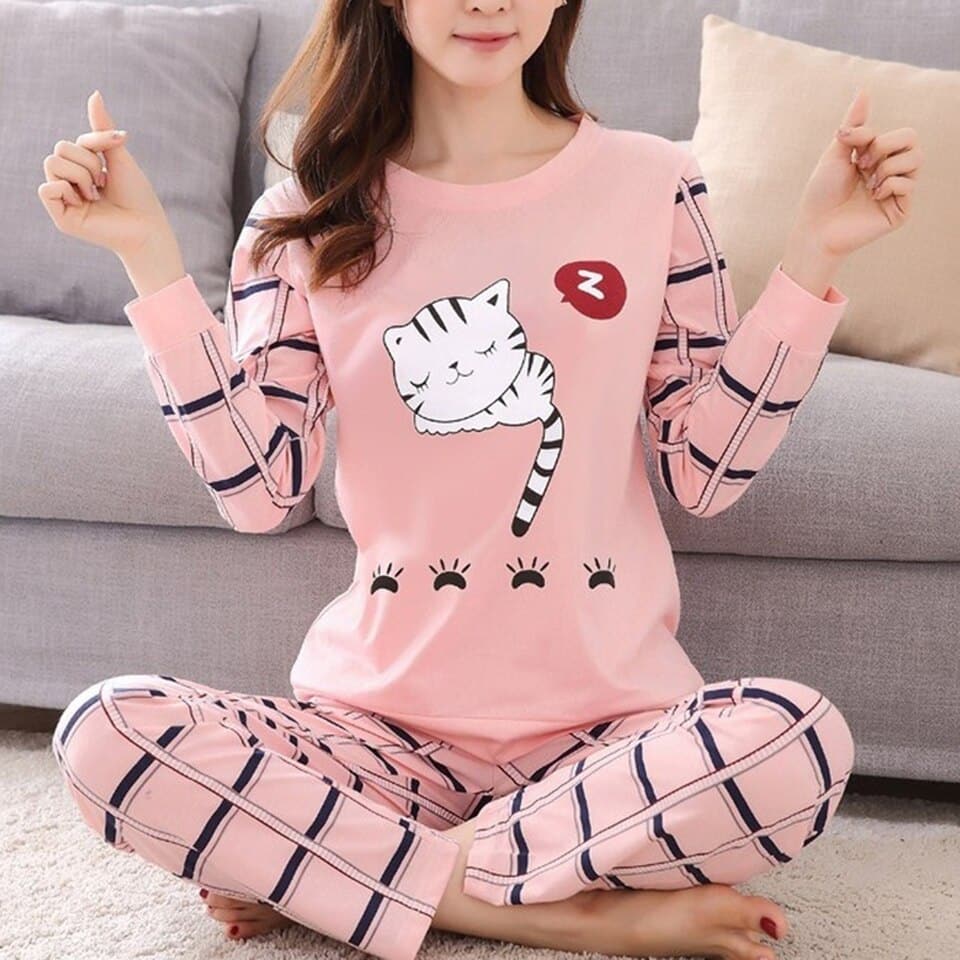 Pyjama stylé de 2 pièces à imprimé pour femme_3