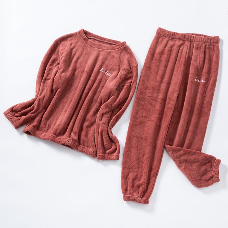 Pyjama velours style féerique chaud pour femmes Rouge 40-75 Kg