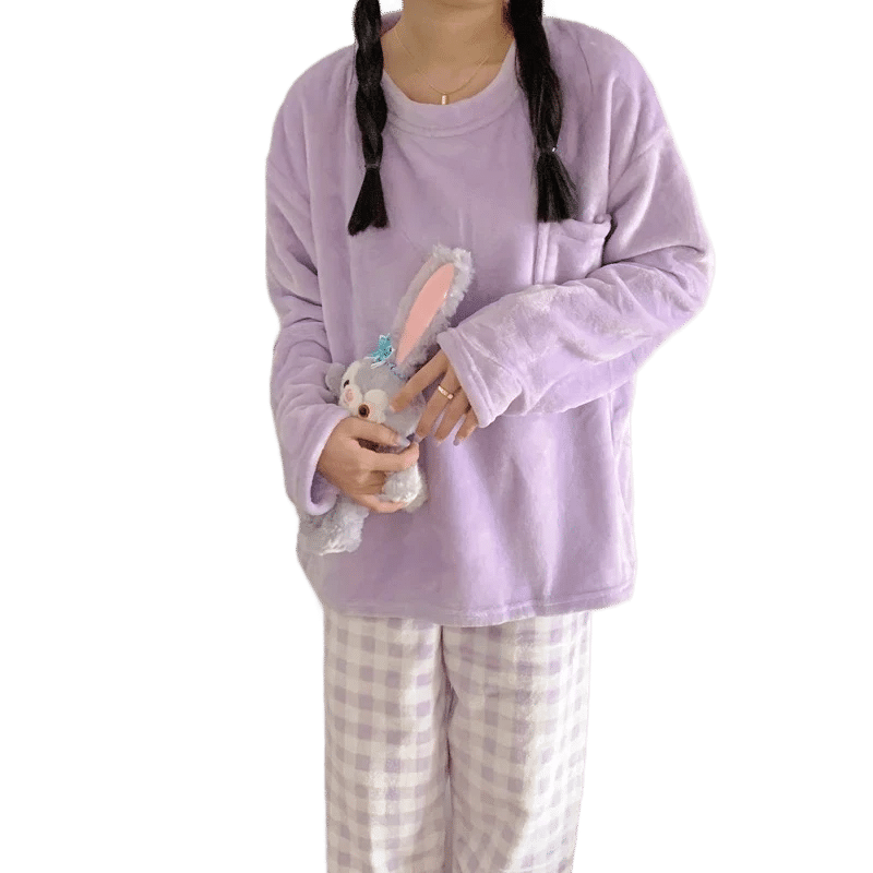 Pyjama d'hiver polaire pilou pilou pour femme