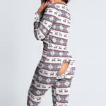 Combinaison pyjama de noël sexy avec découpe fonctionnelle_7