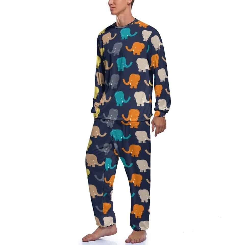 Cool pyjama 2 pièces manches longues imprimé éléphant