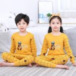 Ensemble de pyjama en coton pour enfants à motif panda_11