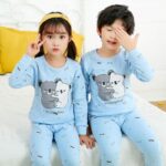 Ensemble de pyjama en coton pour enfants à motif panda_13