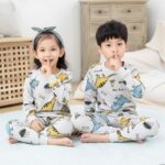 Ensemble de pyjama en coton pour enfants à motif panda_16
