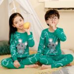 Ensemble de pyjama en coton pour enfants à motif panda_8