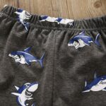 Ensemble pyjama à manches courtes en coton motif requin_5