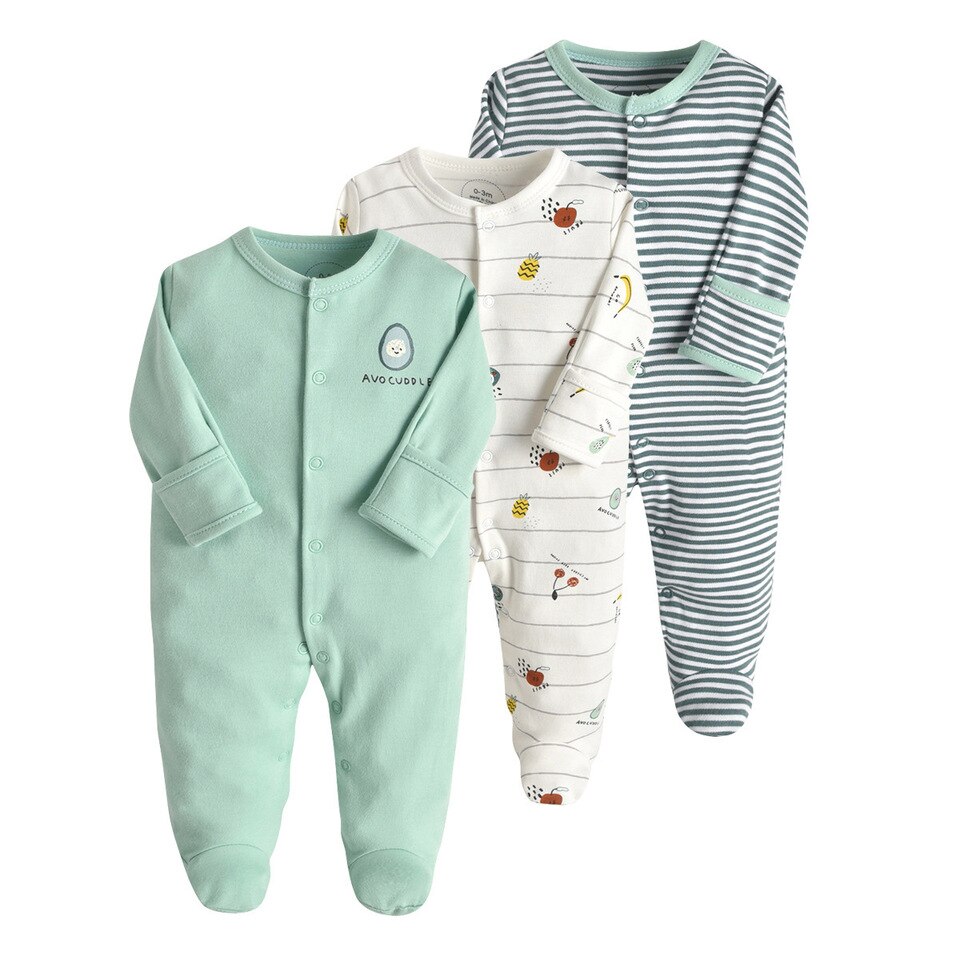 Ensemble pyjama à manches longues en coton pour bébé