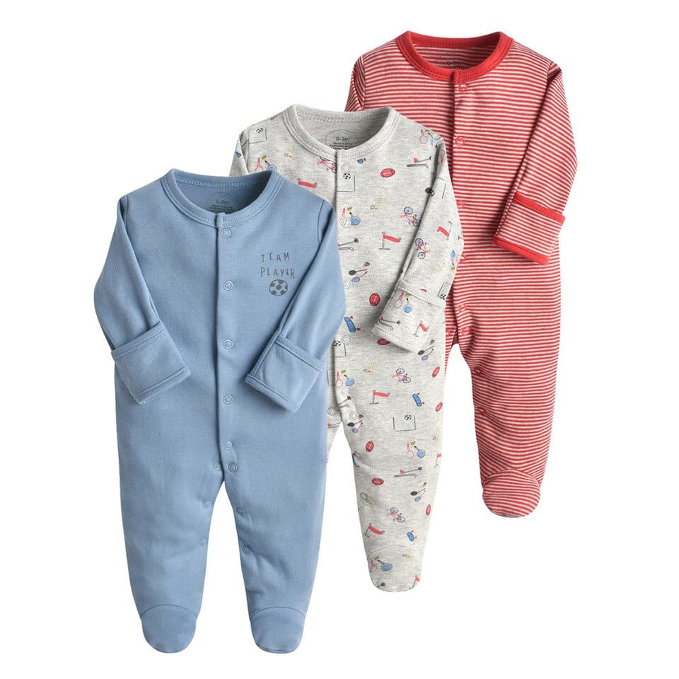 Ensemble pyjama à manches longues en coton pour bébé
