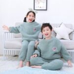 Ensemble pyjama polaire pour fille en molleton de corail_6