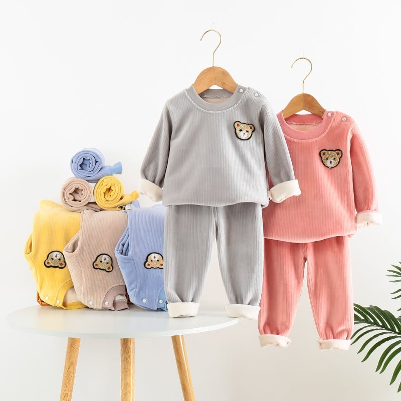 Ensemble pyjama pour enfant dessin animé ours_1