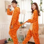 Ensemble pyjama tigre chaud en polyester_8
