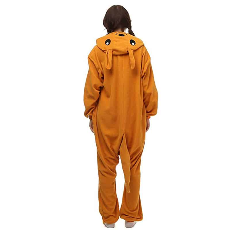 Pyjama kangourou en flanelle chaude à capuche
