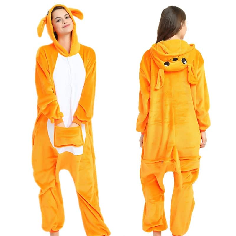 Magnifique pyjama kangourou grenouillère à capuche Orange XL