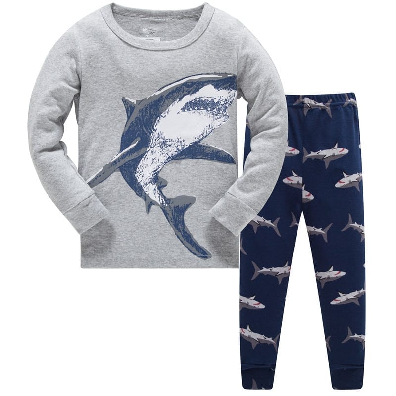 Pyjama 2 pièces avec motif requin pour garçon_1