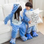 Pyjama chaud tigre pour enfants en polyester_13