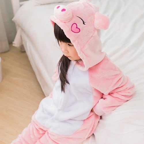 Pyjama chaud tigre pour enfants en polyester_3