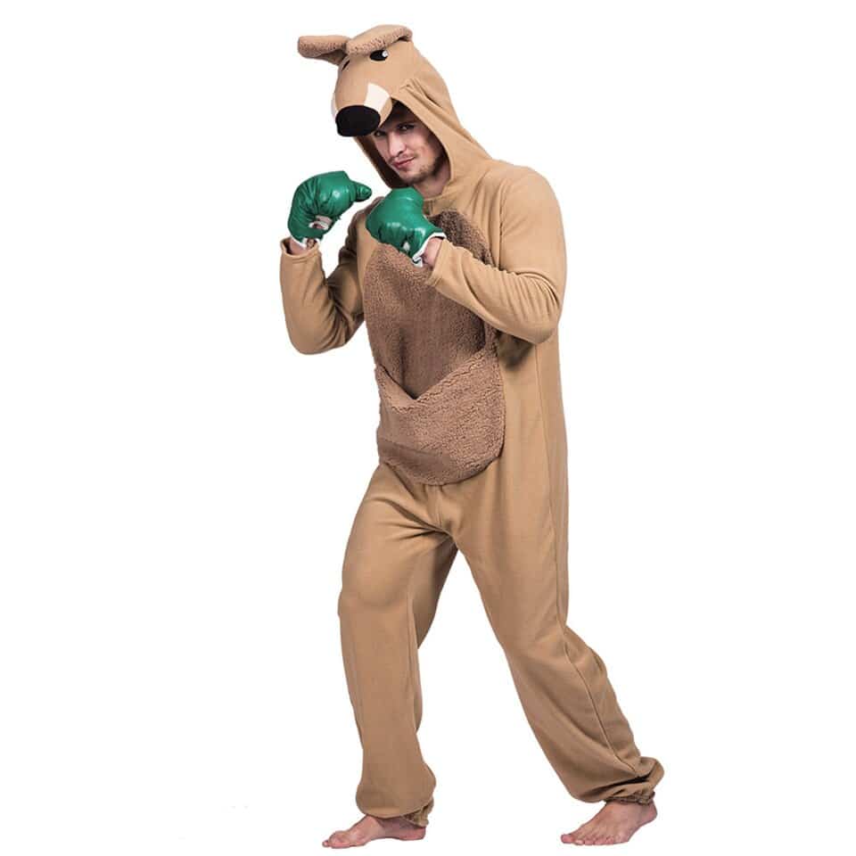 Pyjama combinaison à capuche kangourou pour adulte_1