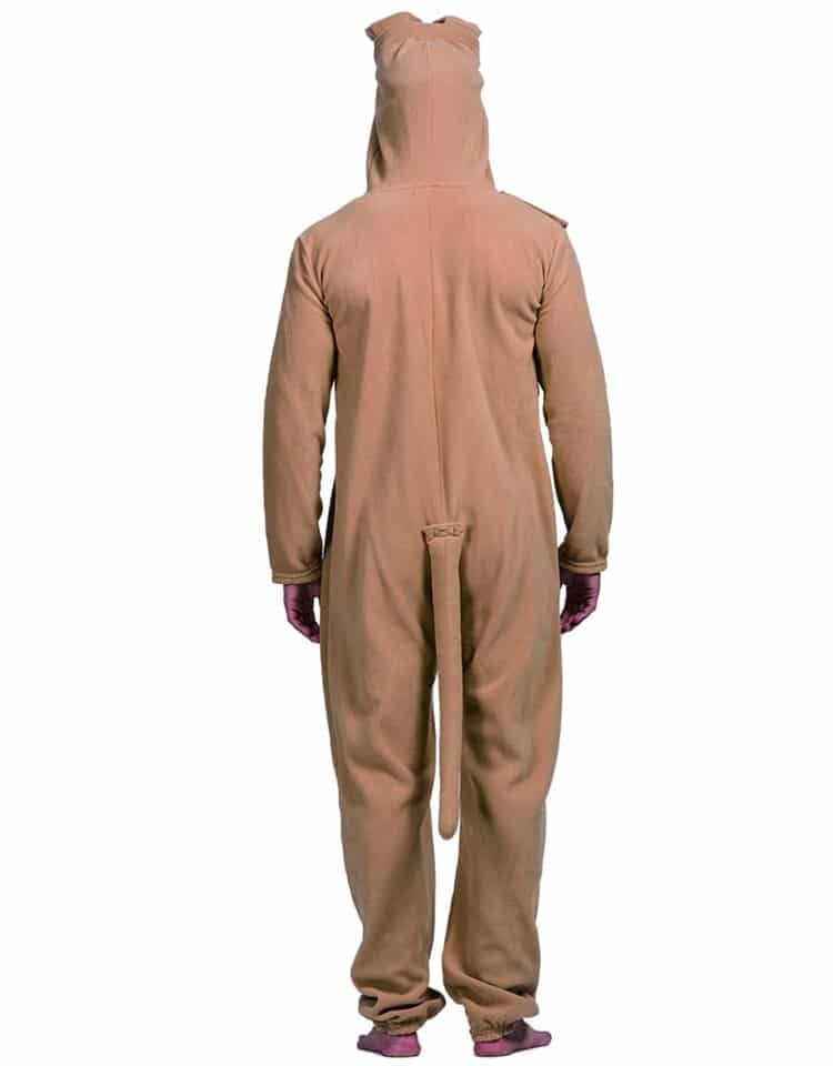 Pyjama combinaison à capuche kangourou pour adulte