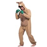 Pyjama combinaison à capuche kangourou pour adulte_7