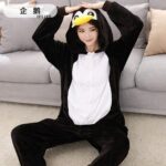 Pyjama d'hiver à motif Panda en polyester pour femmes_12