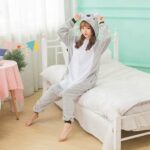 Pyjama d'hiver à motif Panda en polyester pour femmes_19