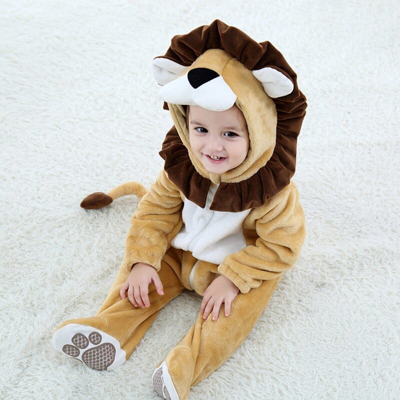 Pyjama de Roi lion pour enfants en flanelle