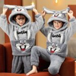 Pyjama décontracté requin pour enfant et adolescent en molleton_6