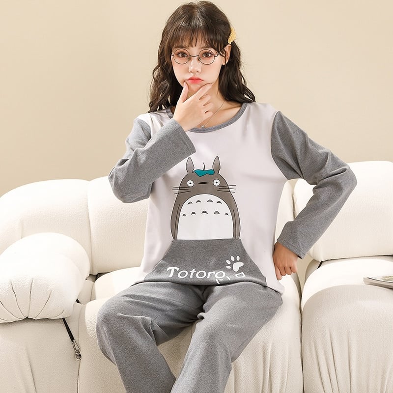 Pyjama en coton pour Couple avec motif imprimé chat_5