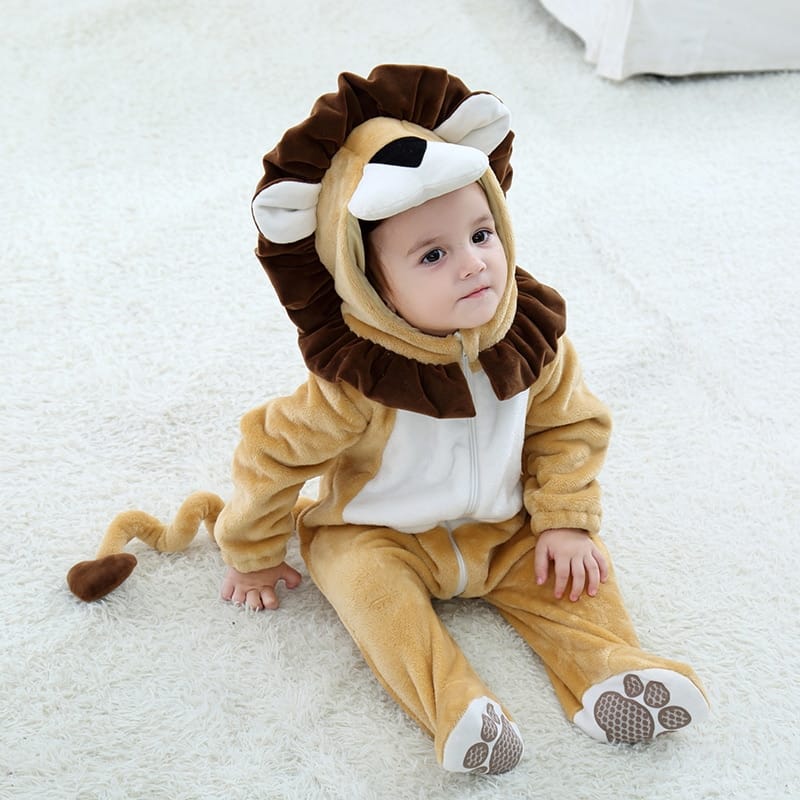Pyjama en flanelle confortable pour bébé en forme du roi lion_3