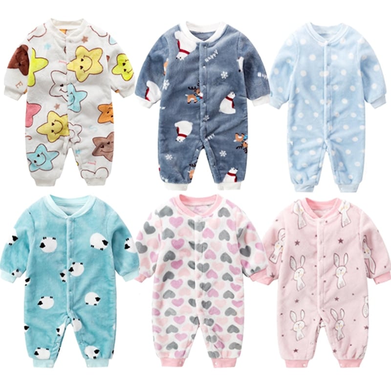 Pyjama en flanelle polaire douce pour bébé_1