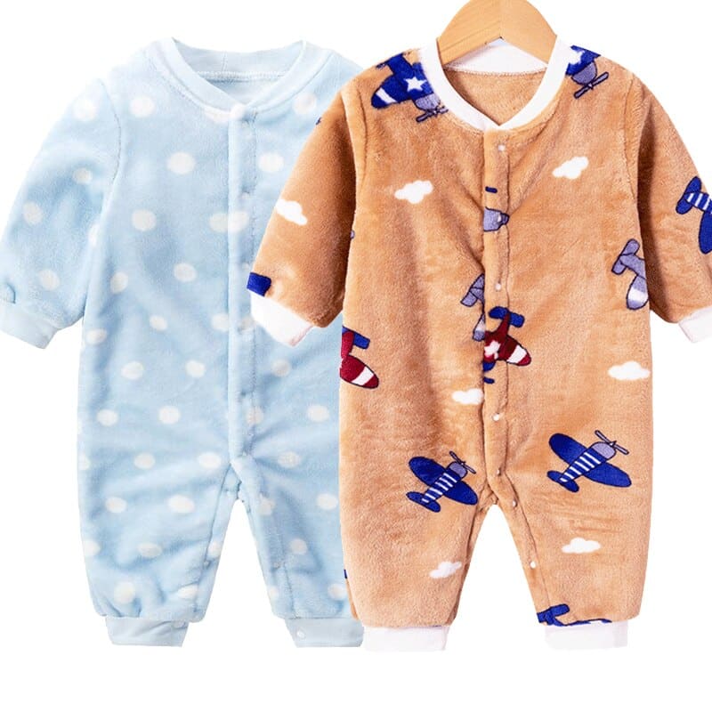 Pyjama en flanelle polaire douce pour bébé_2