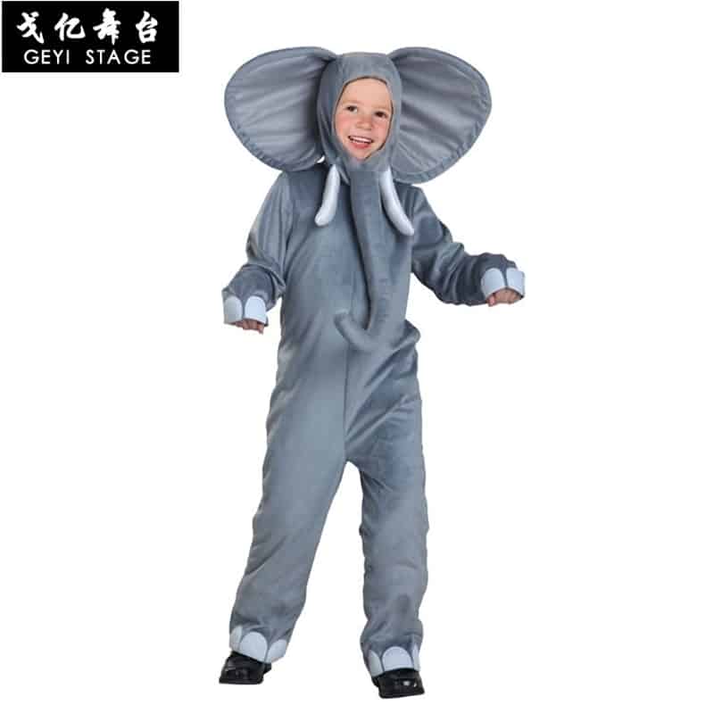 Pyjama en forme d'éléphant costume pour enfant et adulte_1