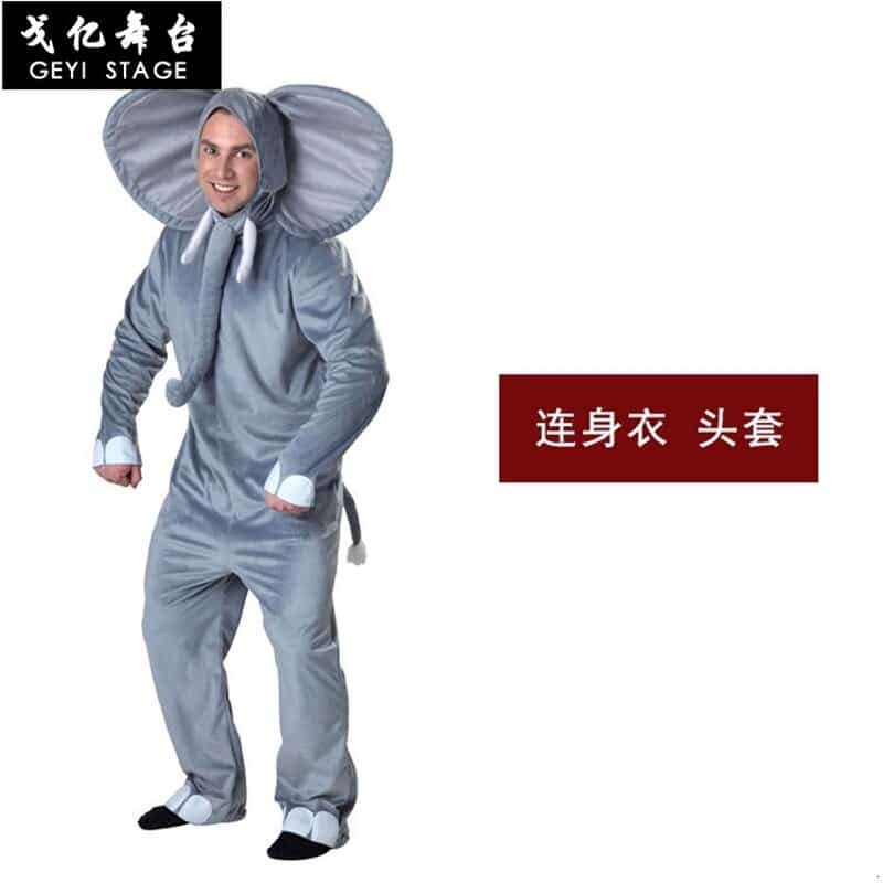 Pyjama en forme d'éléphant costume pour enfant et adulte_2