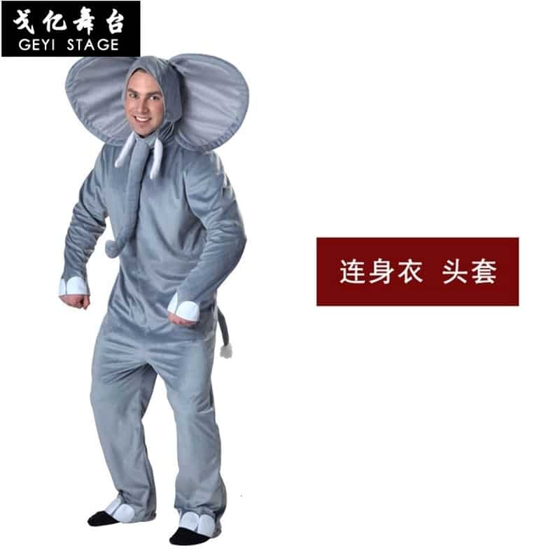 Pyjama en forme d'éléphant costume pour enfant et adulte Adulte XL Éléphant
