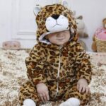Pyjama en forme de loup à capuche pour enfant en flanelle_18